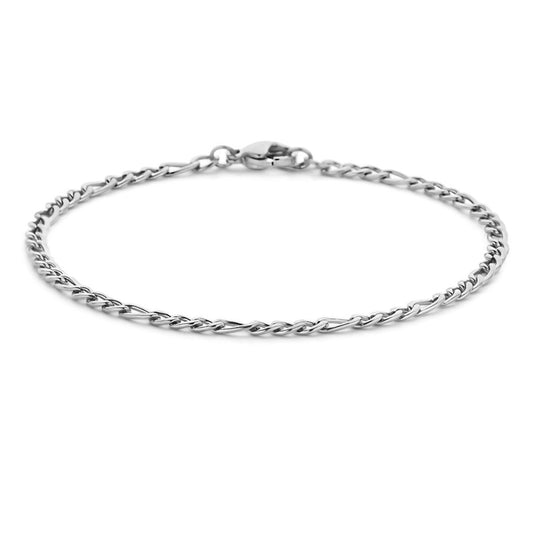 Zilverkleurige CO88 Collection armband met elegante gedraaide schakels.