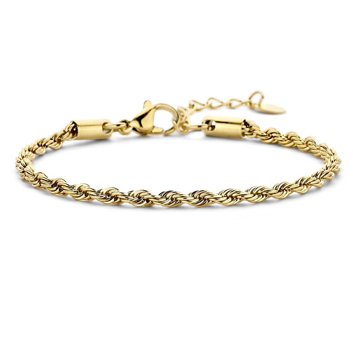 Gouden CO88 Collection armband voor dames met elegante gedraaide schakelontwerp.