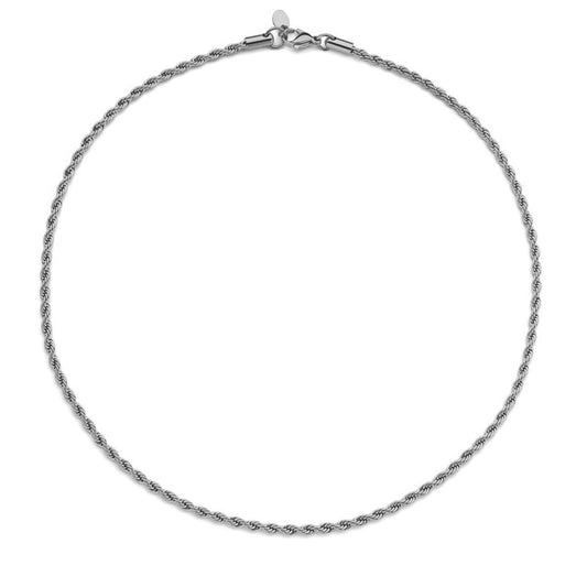Zilverkleurige CO88 Collection ketting voor dames met een elegante, gedraaide stijl.
