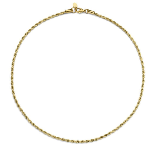 Stijlvolle gouden CO88 Collection damesketting met een elegante gedraaide schakel.