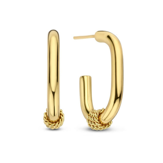 Gouden CO88 Collection oorbellen met elegant ontwerp en verfijnde details.