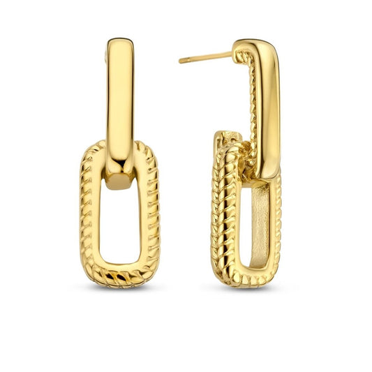 Gouden CO88 Collection oorbellen met elegante afwerking en verfijnd ontwerp.