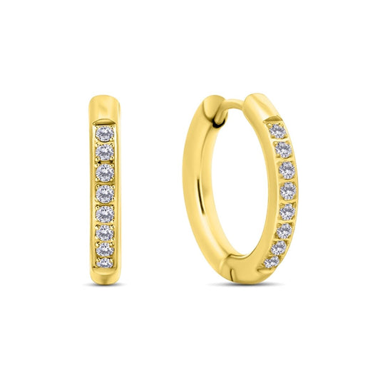 Gouden CO88 Collection oorbellen met elegante afwerking en sprankelende details.