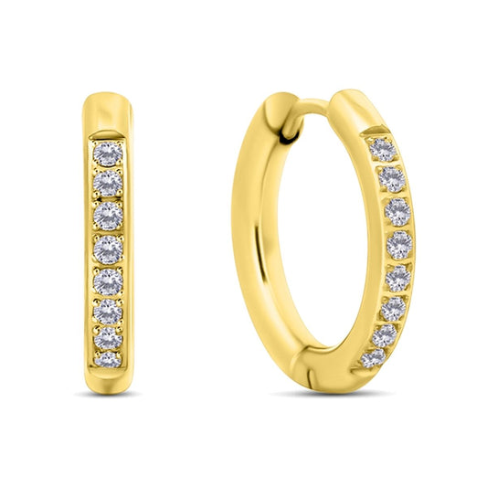 Gouden CO88 Collection oorbellen met elegante afwerking en sprankelende details.