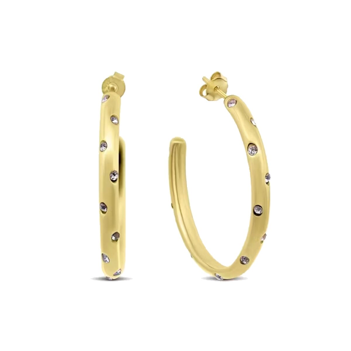 Gouden CO88 Collection oorbellen met elegante afwerking en fonkelende details.