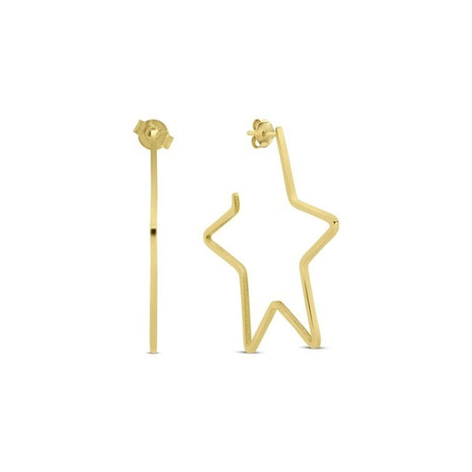 Gouden CO88 Collection oorbellen met elegant sterdesign, perfect voor elke gelegenheid.