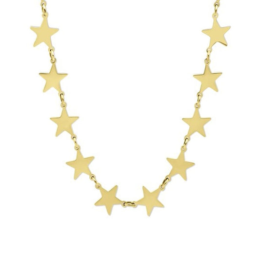 Gouden CO88 Collection damesketting met sterren, elegant en veelzijdig ontwerp.