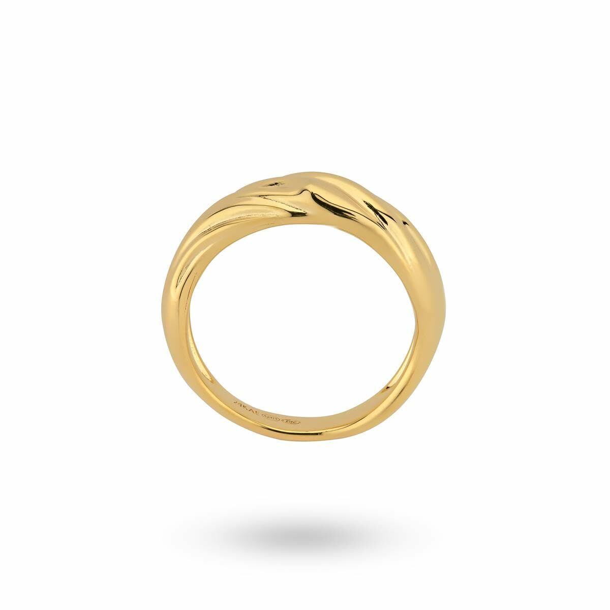 Gouden 24KAE damesring met een tijdloos en elegant ontwerp, maat 14.