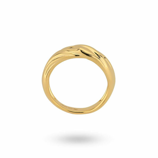 Gouden 24KAE damesring met een tijdloos en elegant ontwerp, maat 14.