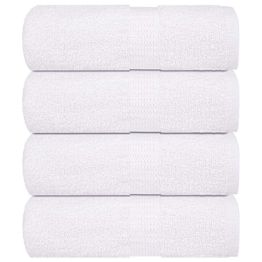 Witte vidaXL FROGN washandjes, set van vier, 30x30 cm, gemaakt van 100% katoen.