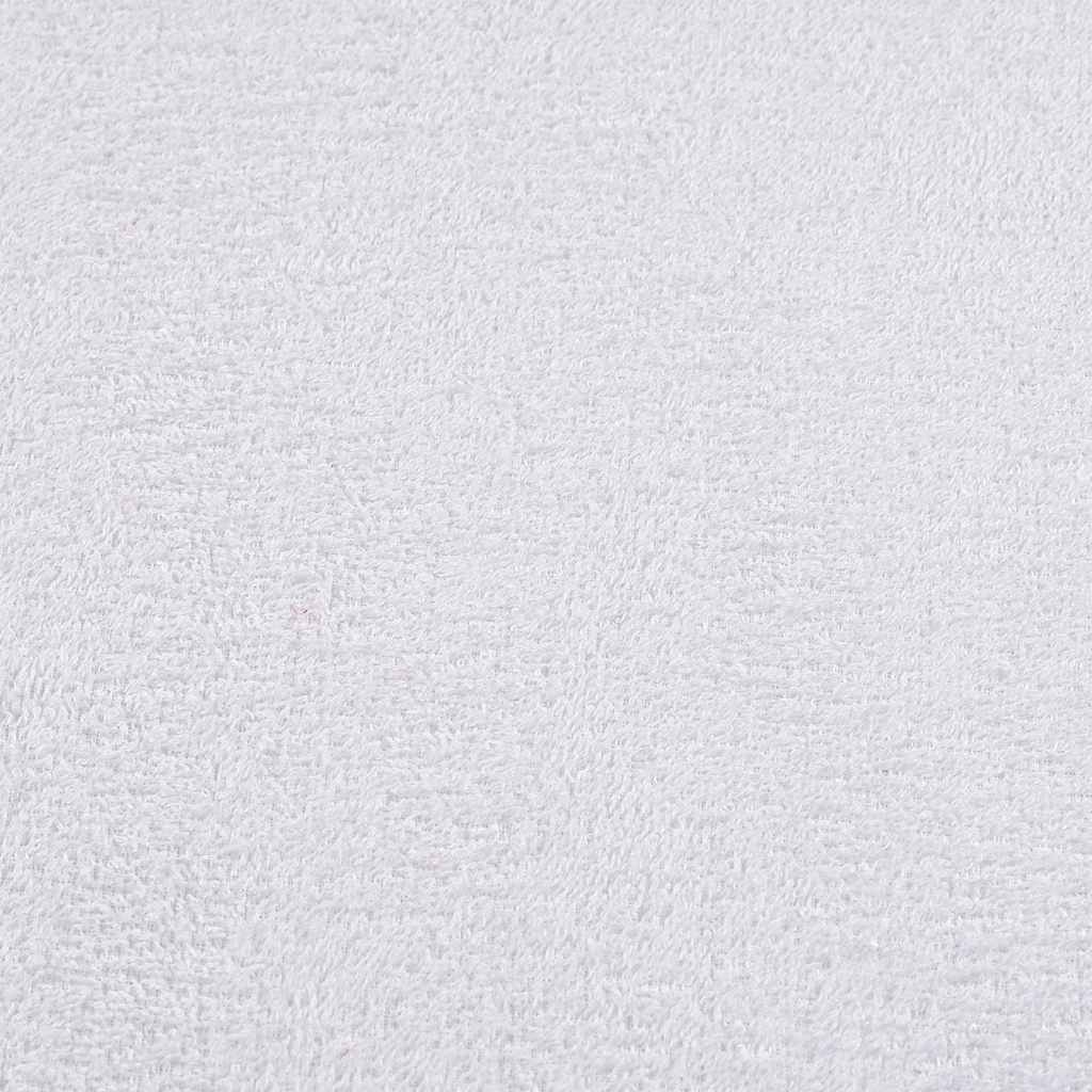 Detail van de zachte, witte stof van de vidaXL FROGN washandjes.