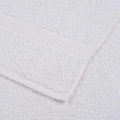 Detail van het vidaXL FROGN washandje in wit met zachte structuur en handige ophanglus.