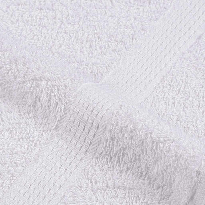 Detail van de zachte, witte vidaXL FROGN washandjes met een fijne structuur.
