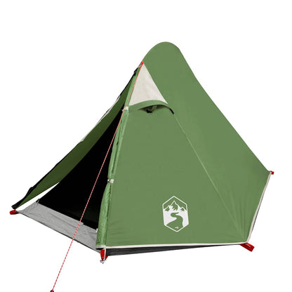 Detail van de groene vidaXL koepeltent met open ingang en waterdichte stof.