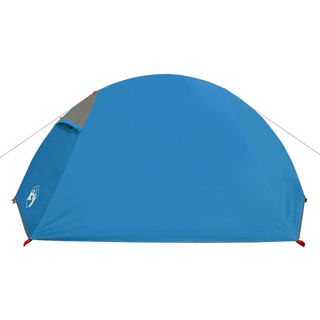 Zijaanzicht van de vidaXL 2-persoons koepeltent in waterdicht blauw.