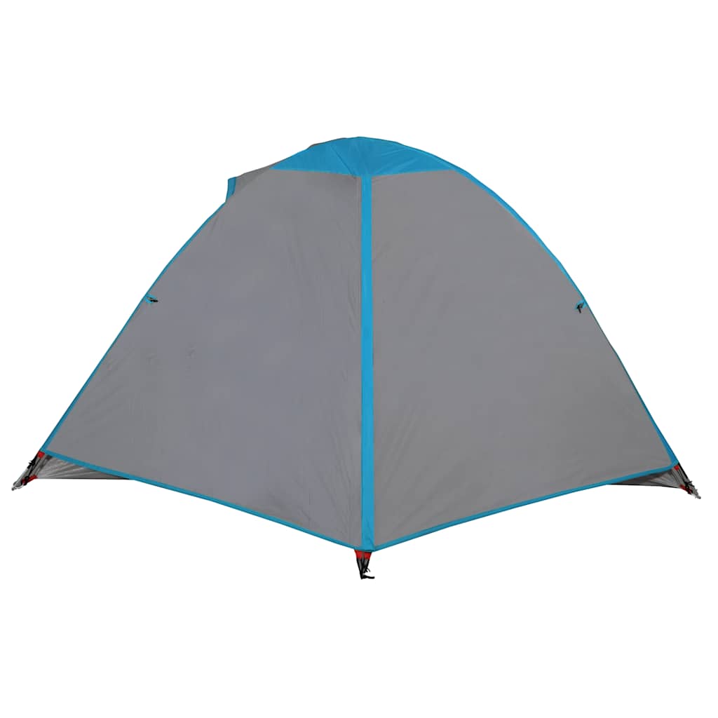 Detail van de vidaXL koepeltent in blauw, zijaanzicht met waterdichte stof.