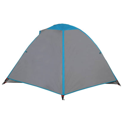 Detail van de vidaXL koepeltent in blauw, zijaanzicht met waterdichte stof.