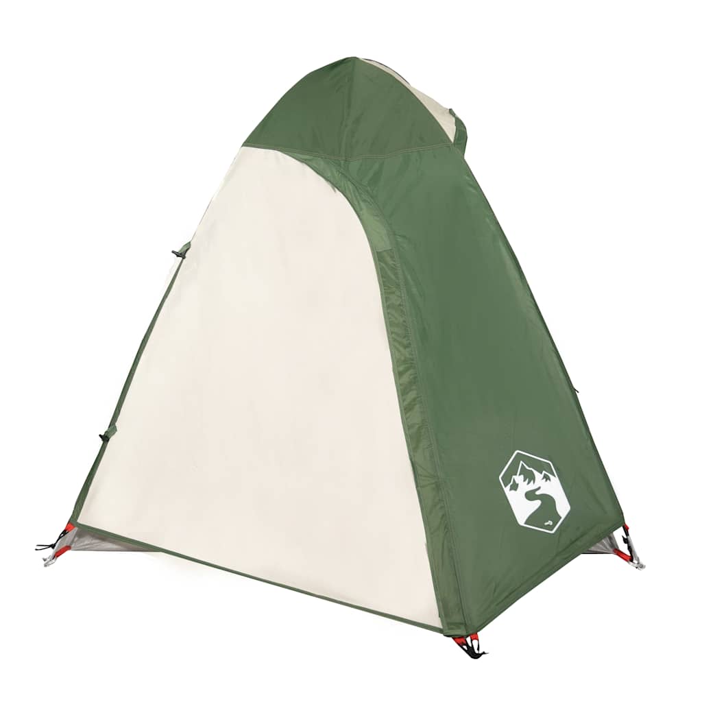 Detail van de vidaXL koepeltent in groen, met waterdichte buitenzijde en ventilatieopening.