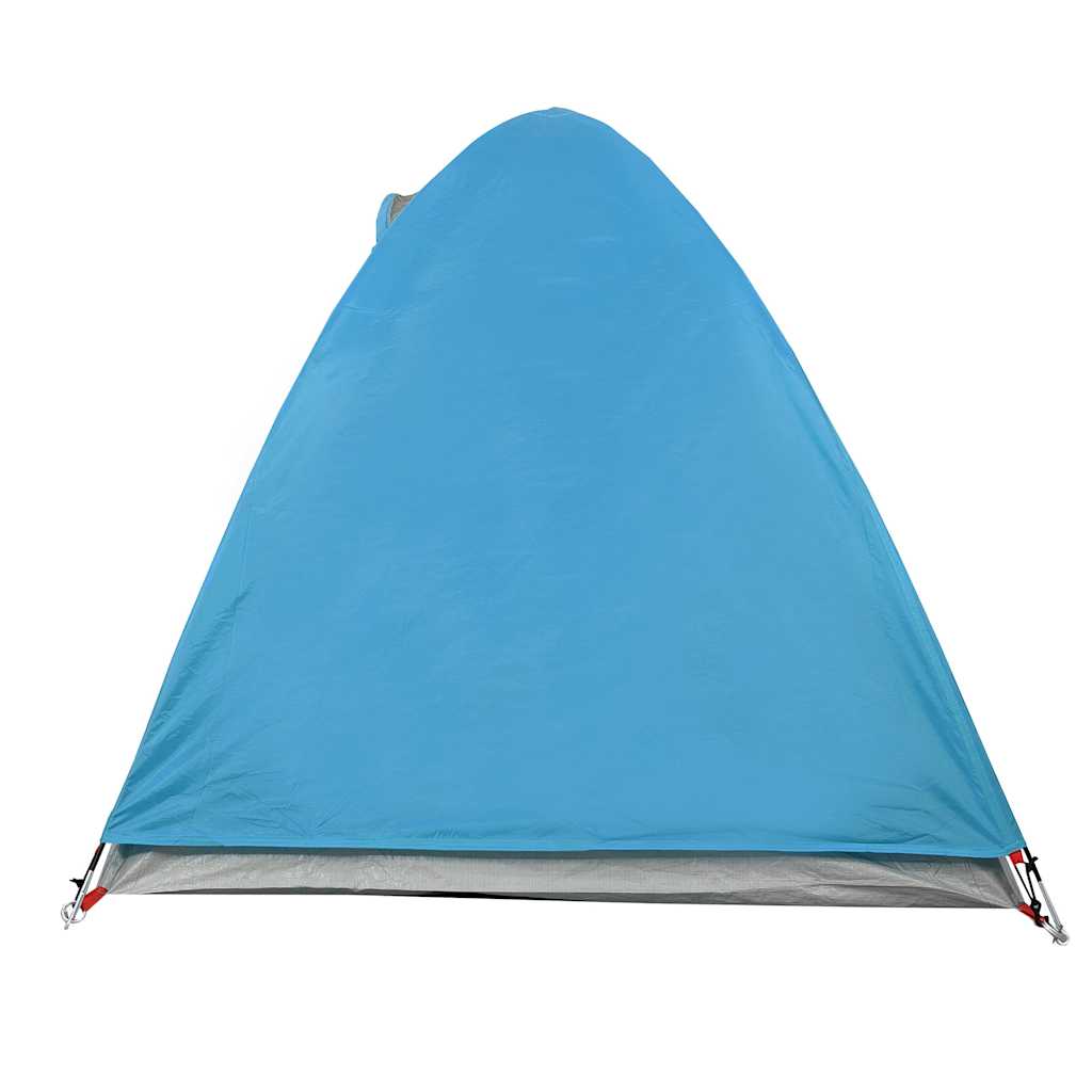 Achteraanzicht van de vidaXL 2-persoons koepeltent in waterdicht blauw.
