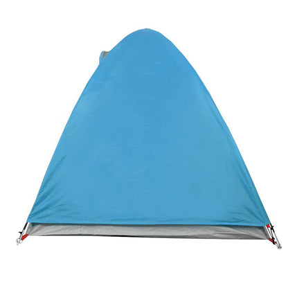 Achteraanzicht van de vidaXL 2-persoons koepeltent in waterdicht blauw.