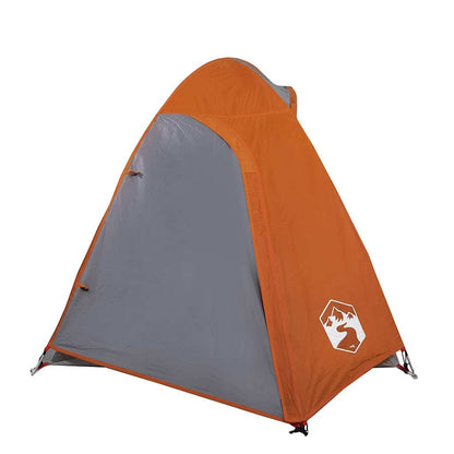 Zijaanzicht van de vidaXL koepeltent 2-persoons in waterdicht oranje.