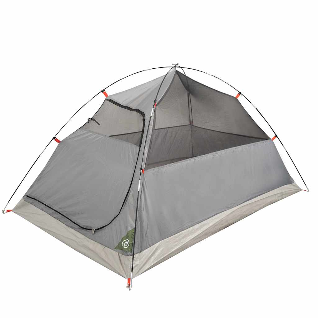 Detail van de vidaXL koepeltent met open ingang en ventilatierooster.