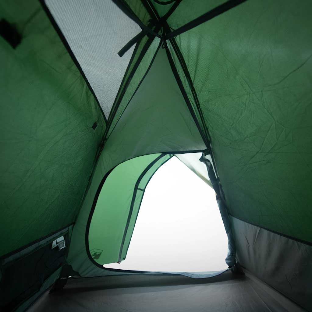 Zicht op het interieur van de vidaXL koepeltent met open ventilatierooster.