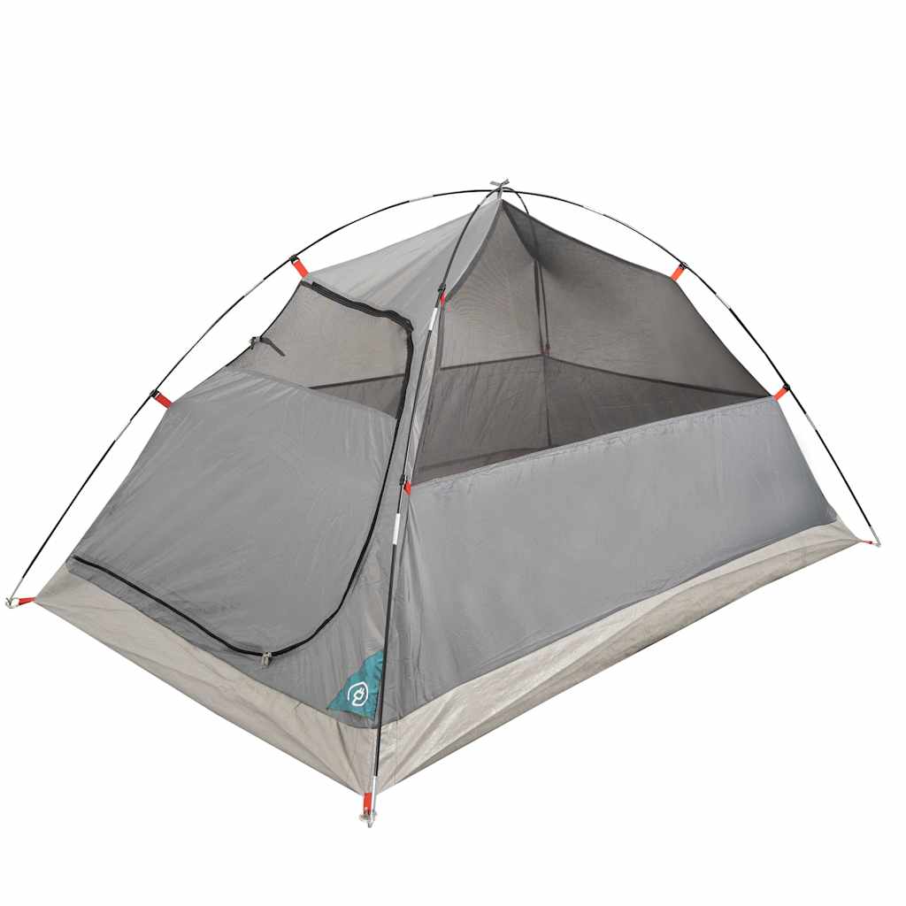 Detail van de vidaXL koepeltent voor 3 personen, met waterdichte zijwand en ventilatierooster.