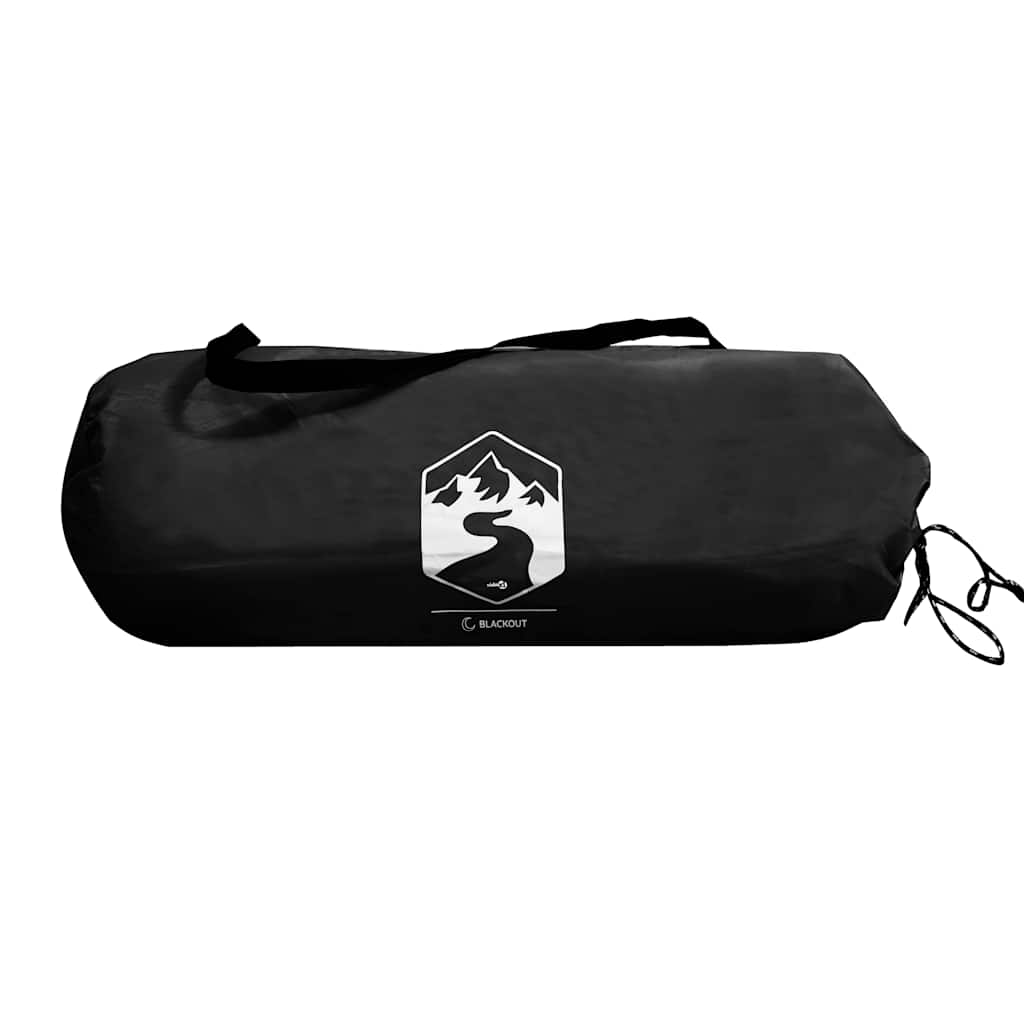 Zwarte opbergtas voor de vidaXL koepeltent met logo en draagriem.