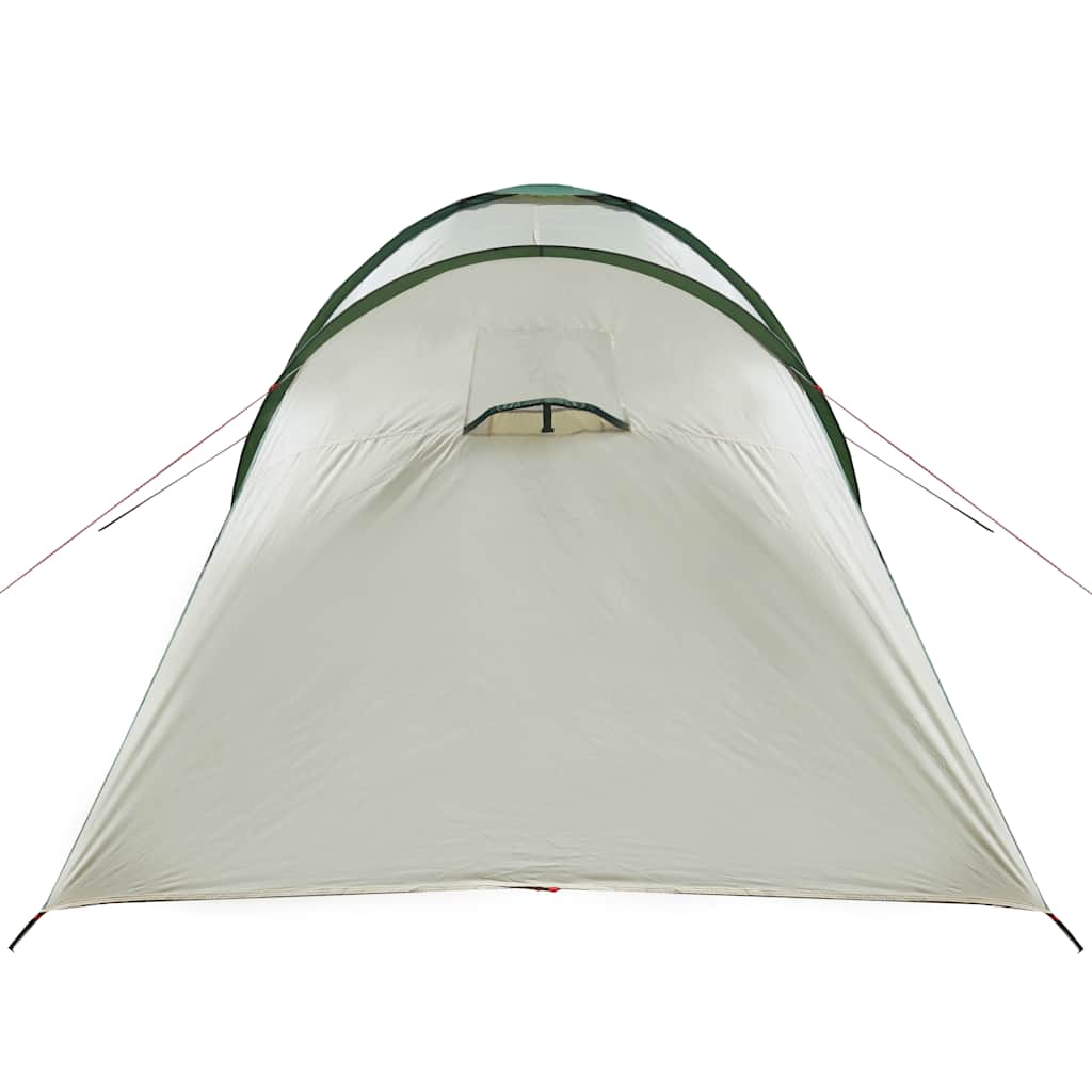 Detail van de groene vidaXL koepeltent met ventilatierooster aan de voorkant.