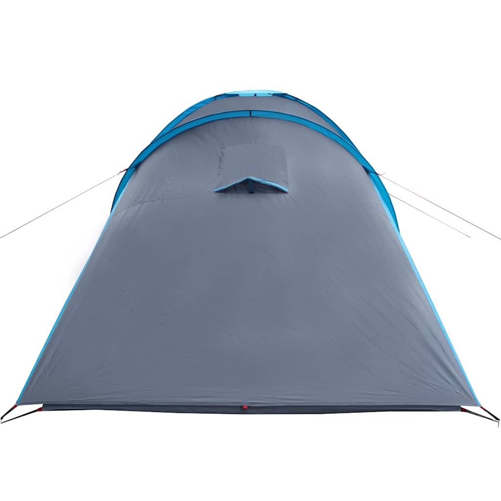 Detail van de blauwe vidaXL koepeltent met ventilatierooster aan de bovenkant.