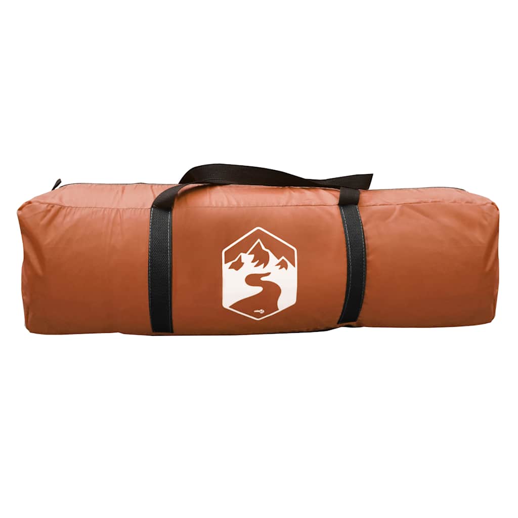 Grijs-oranje opbergtas van de vidaXL koepeltent met handvat.
