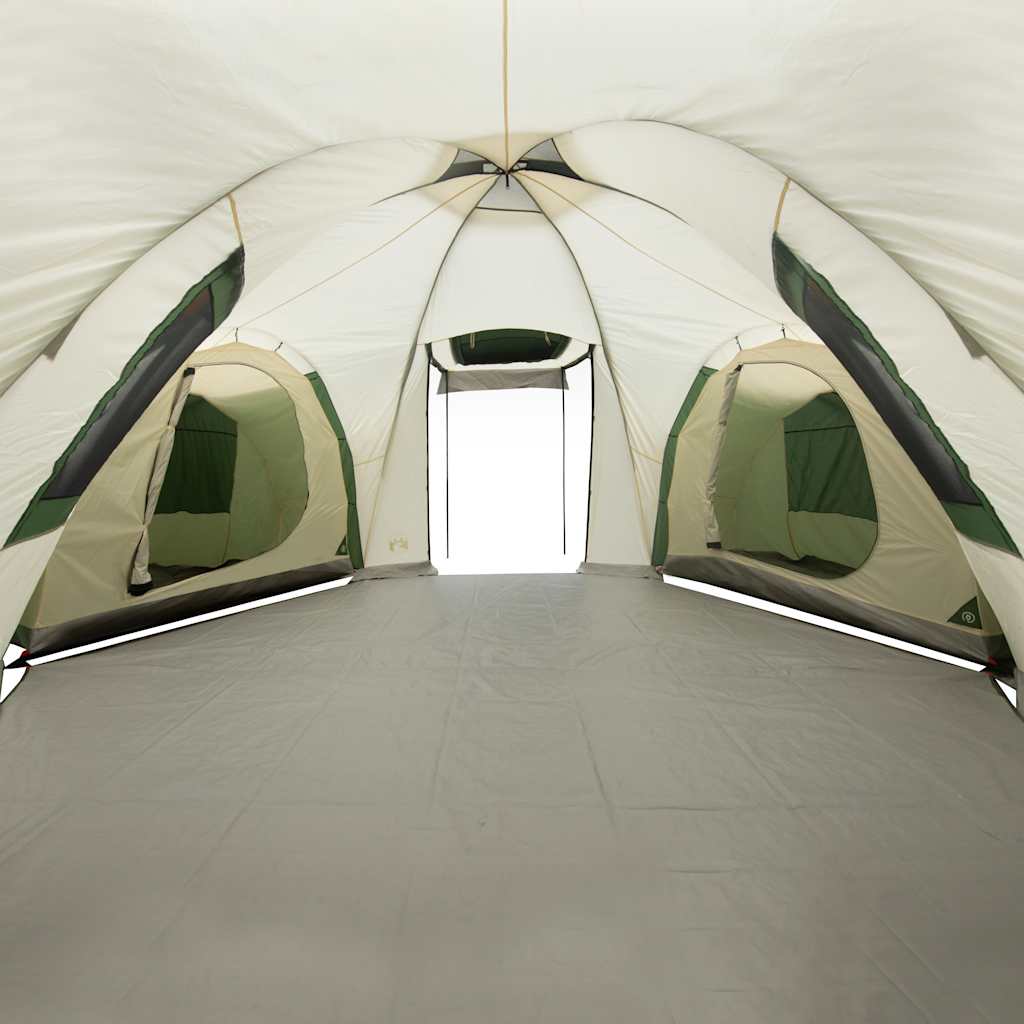 Interieur van de vidaXL koepeltent met ruimte voor 12 personen en meerdere ingangen.