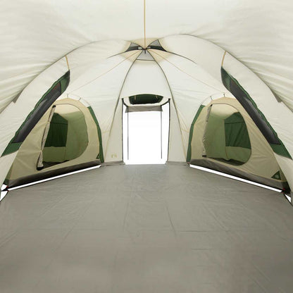 Interieur van de vidaXL koepeltent met ruimte voor 12 personen en meerdere ingangen.