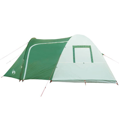 Detail van de groene vidaXL koepeltent met waterdichte buitenzijde en ventilatieraam.