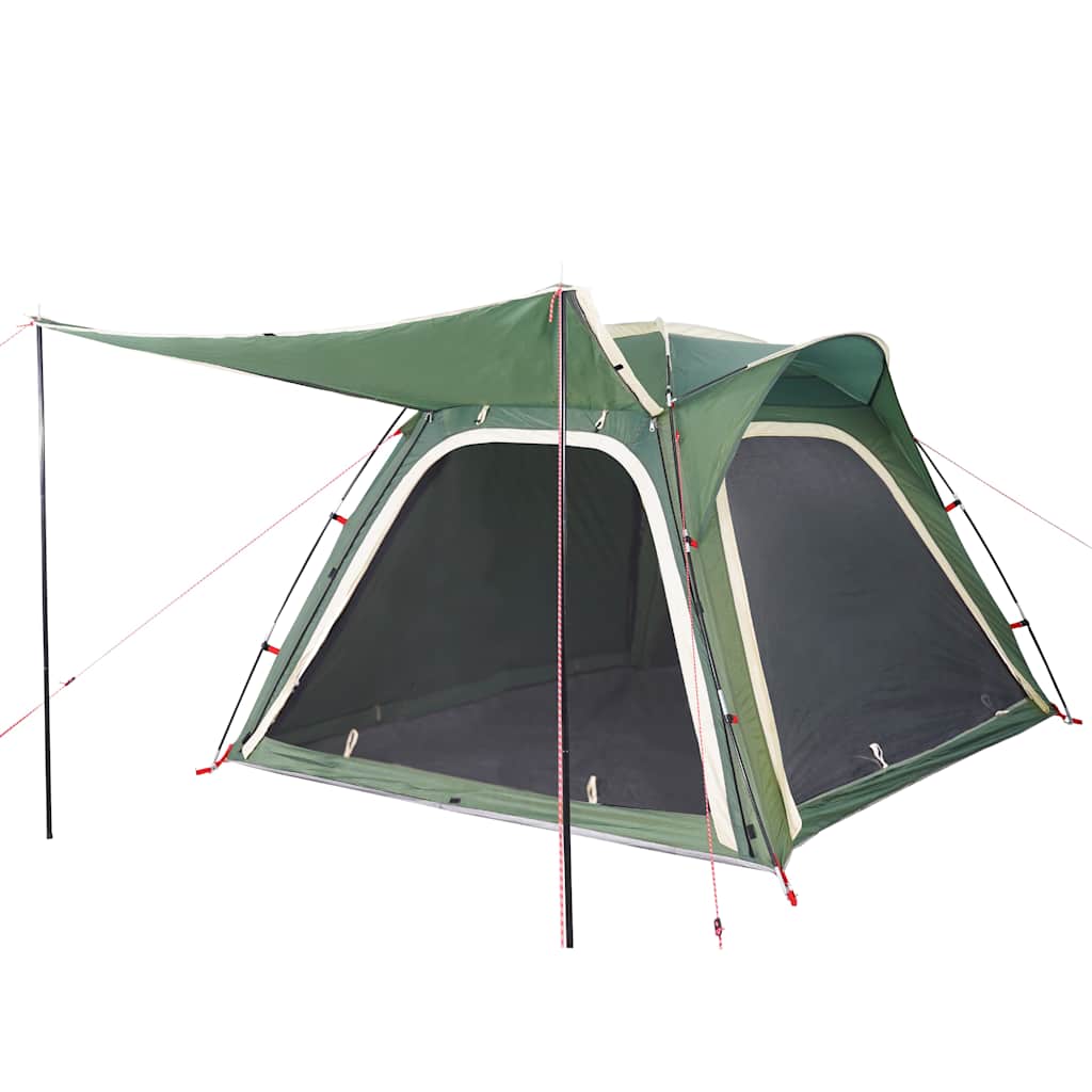 Detail van de vidaXL 4-persoons tent met waterdichte buitenzijde en ventilatieroosters.