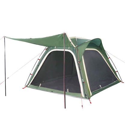 Detail van de vidaXL 4-persoons tent met waterdichte buitenzijde en ventilatieroosters.