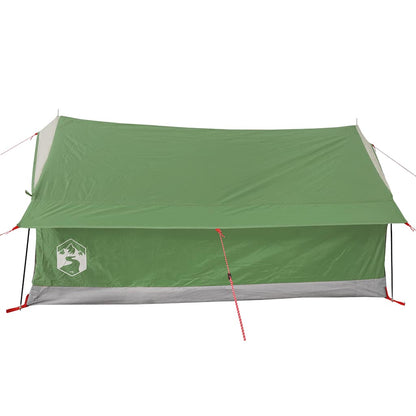 Detail van de groene vidaXL tent met waterdichte bovenkant en stevige randen.