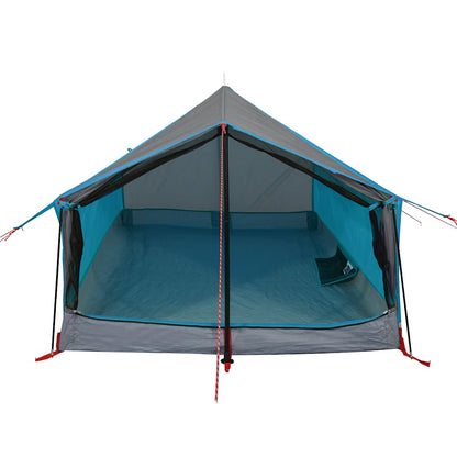 Detail van de vidaXL 2-persoons tent met ventilatie en waterdichte blauwe buitenkant.