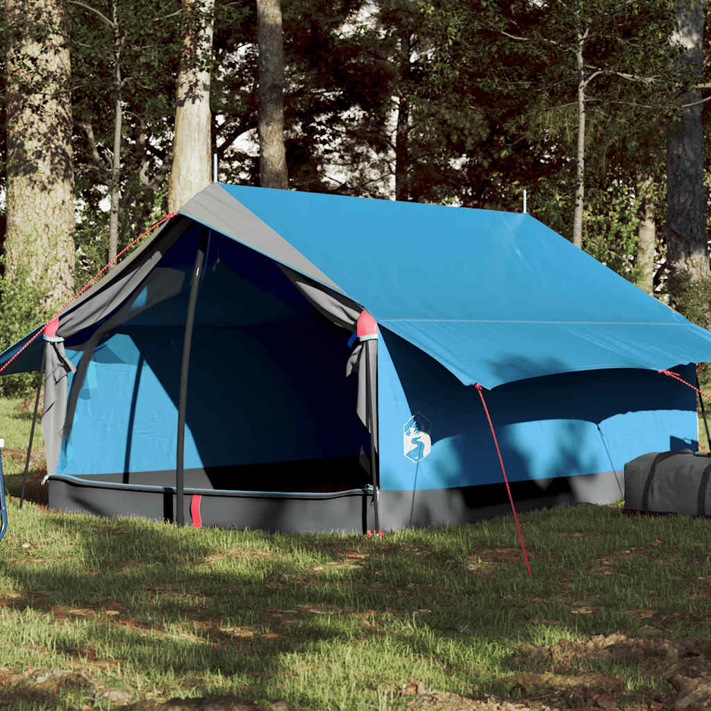 Blauwe vidaXL tent voor twee personen met waterdichte en ventilerende eigenschappen.