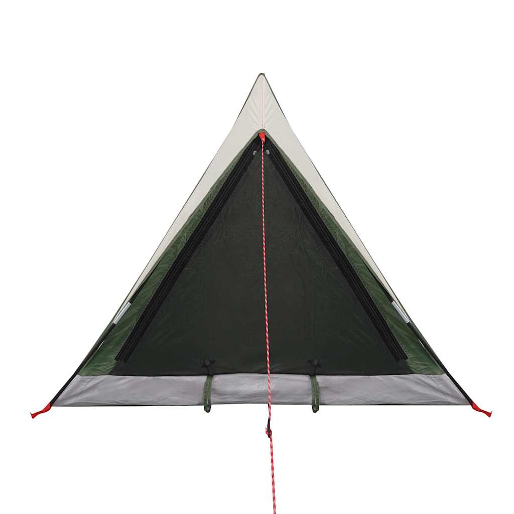 Detail van de tent vidaXL 2-persoons met waterdichte achterkant en gaasventilatie.