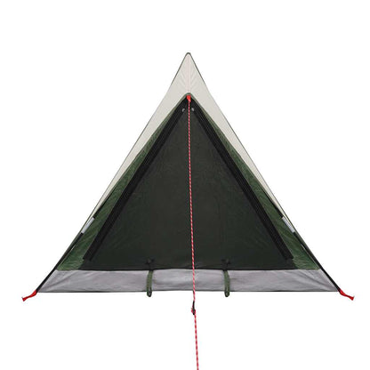Detail van de tent vidaXL 2-persoons met waterdichte achterkant en gaasventilatie.