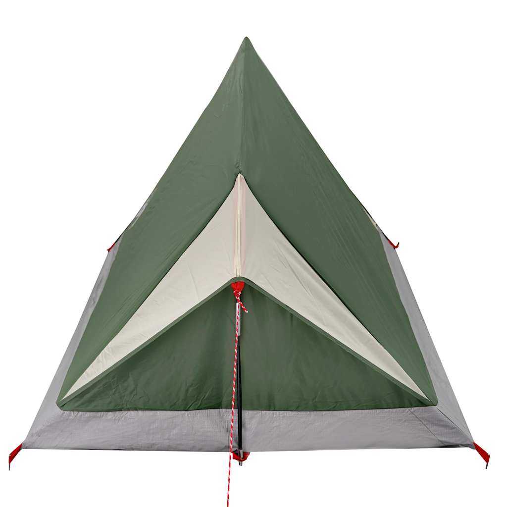 Detail van de groene vidaXL tent met waterdicht ontwerp en scherpe hoeken.