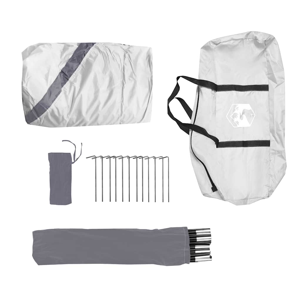 Accessoires van de vidaXL partytent, inclusief stokken, haringen en opbergtas.