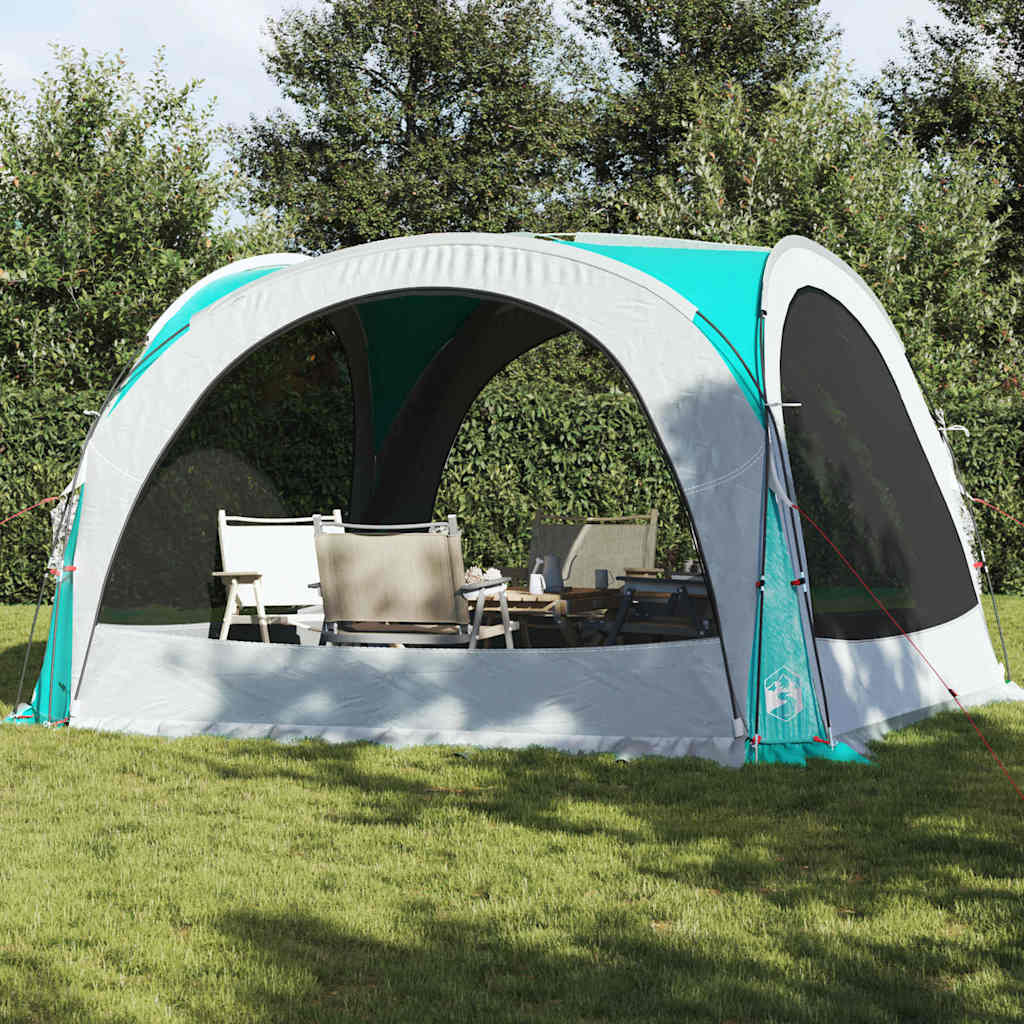 Groene vidaXL partytent met gaaswanden, ideaal voor feesten en evenementen.