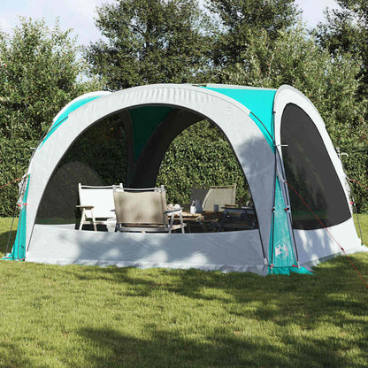 Groene vidaXL partytent met gaaswanden, ideaal voor feesten en evenementen.