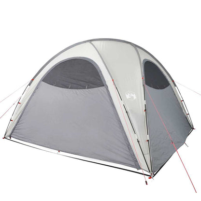 Detail van de vidaXL waterdichte partytent, zijaanzicht met grijze en witte kleuren.