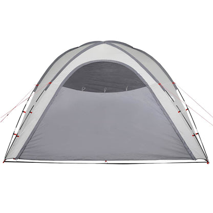 Detail van de vidaXL partytent met waterdichte grijze voorkant en ventilatieopening.