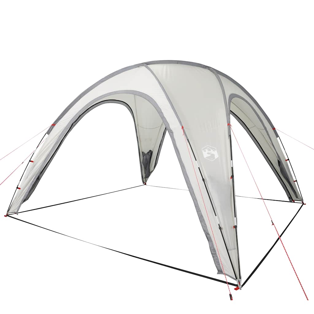 Detail van de vidaXL waterdichte partytent met lichtgewicht glasvezelstokken en ventilatieopeningen.