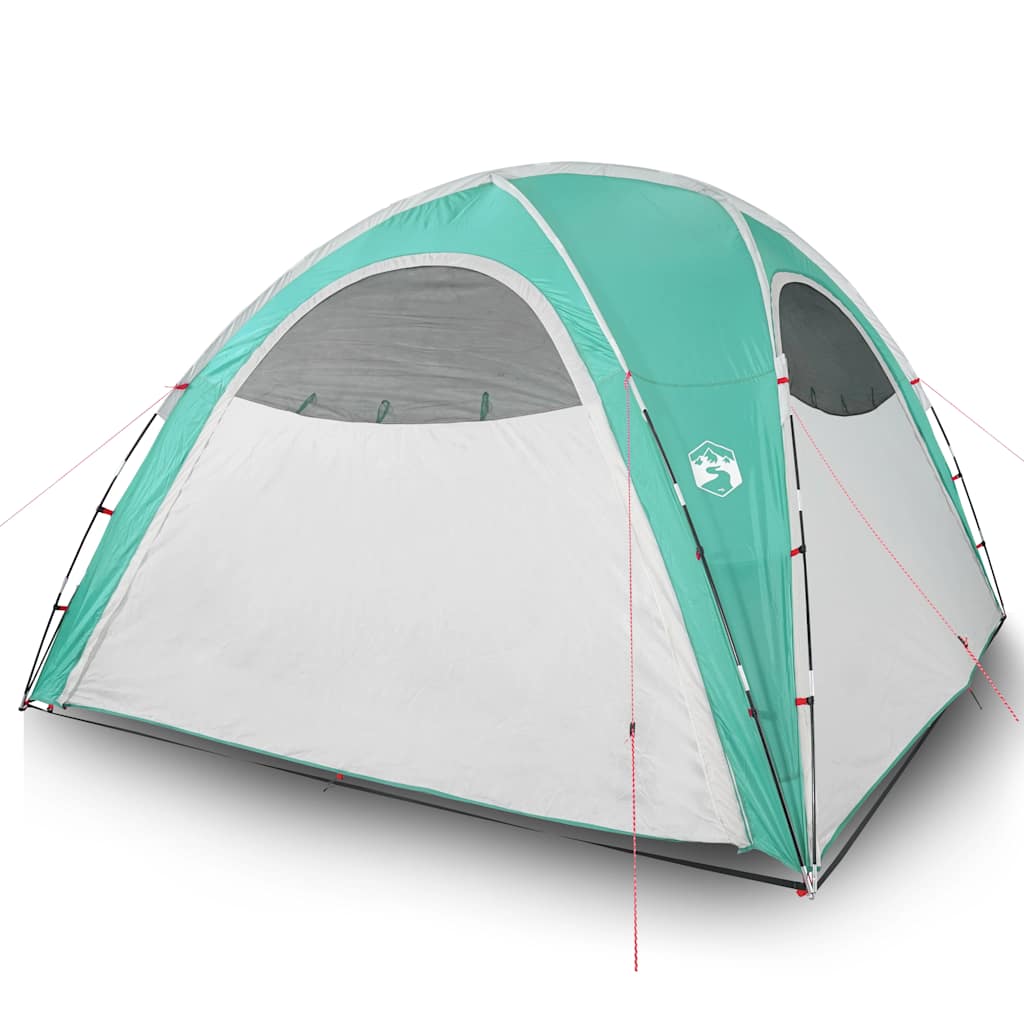 Detail van de vidaXL partytent in groen met waterdichte polyester PU-coating.